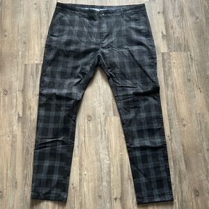 Mens - Black Plaid Pants